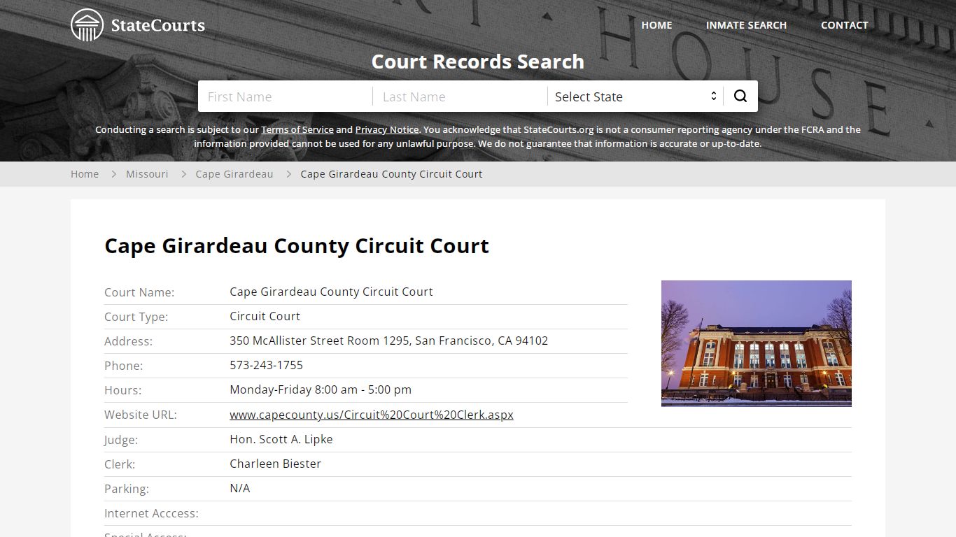 Cape Girardeau County Circuit Court - State Courts