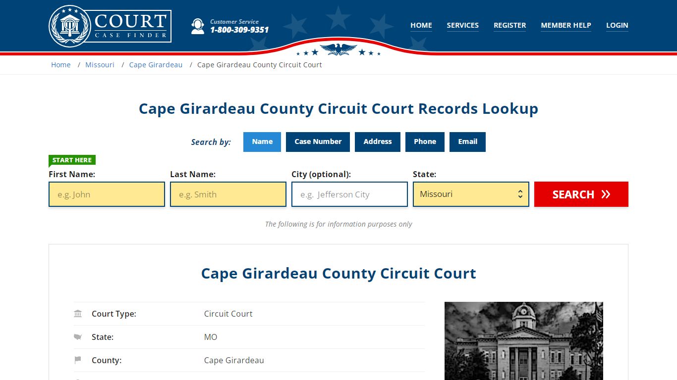 Cape Girardeau County Circuit Court Records Lookup
